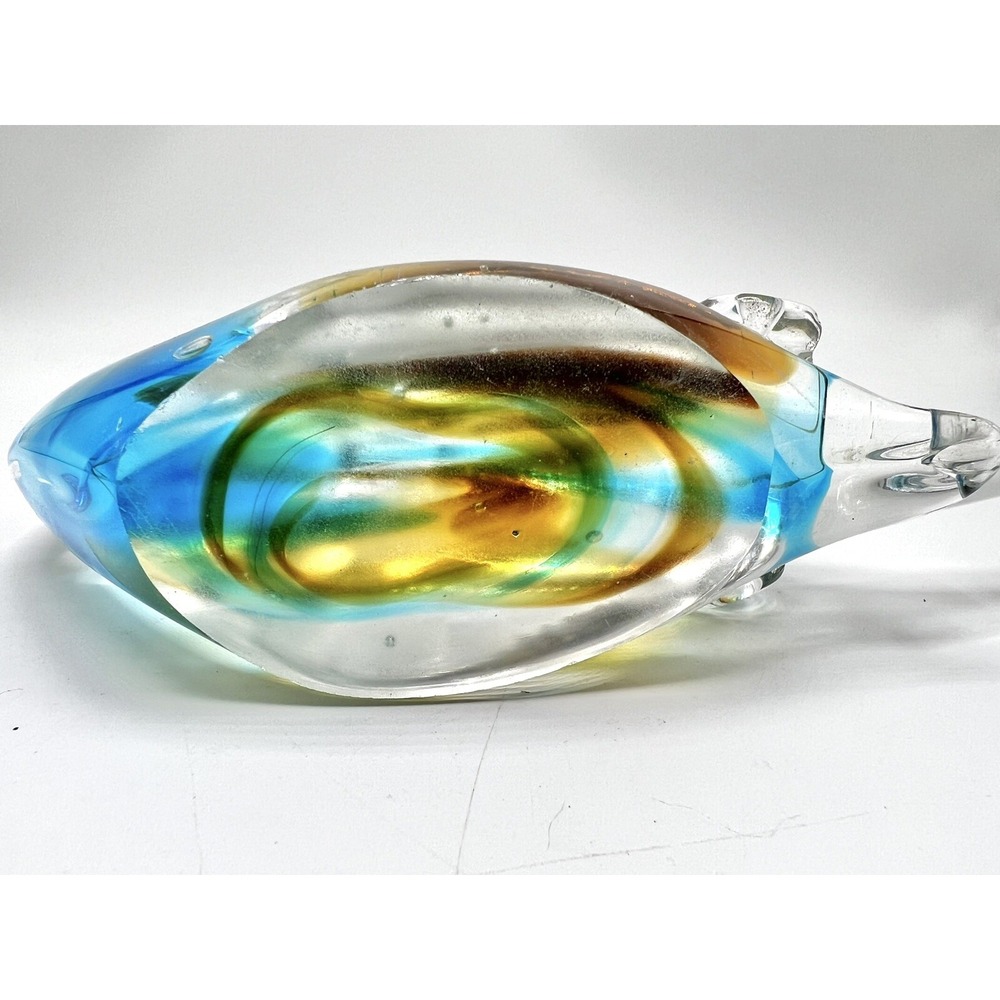 Vintage Art Glass Sculpture Swordfish Fish Sailfish Artisan - Picture 11 of 11